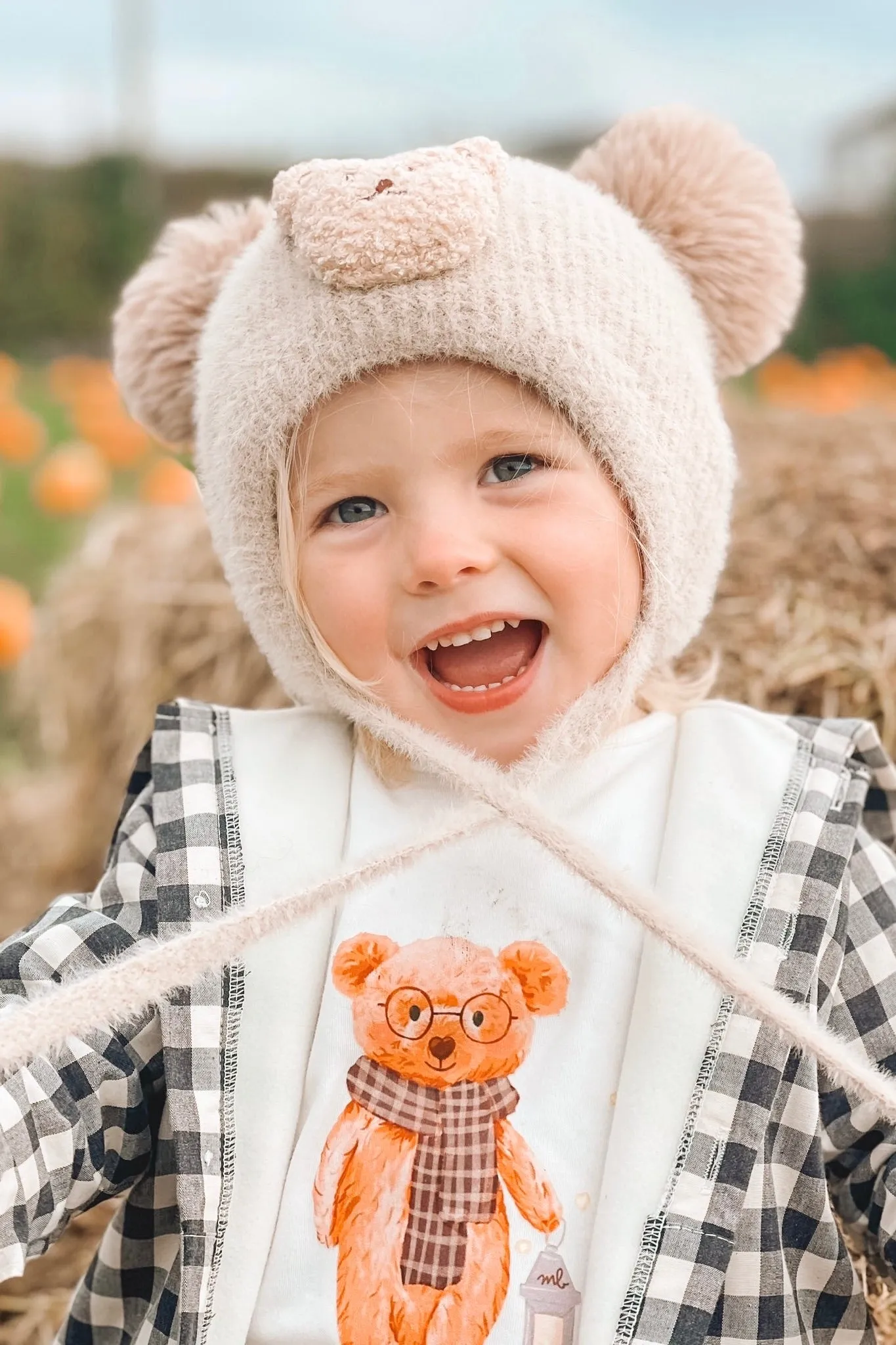 Cashmere Faux Fur Pom Pom Teddy Hat