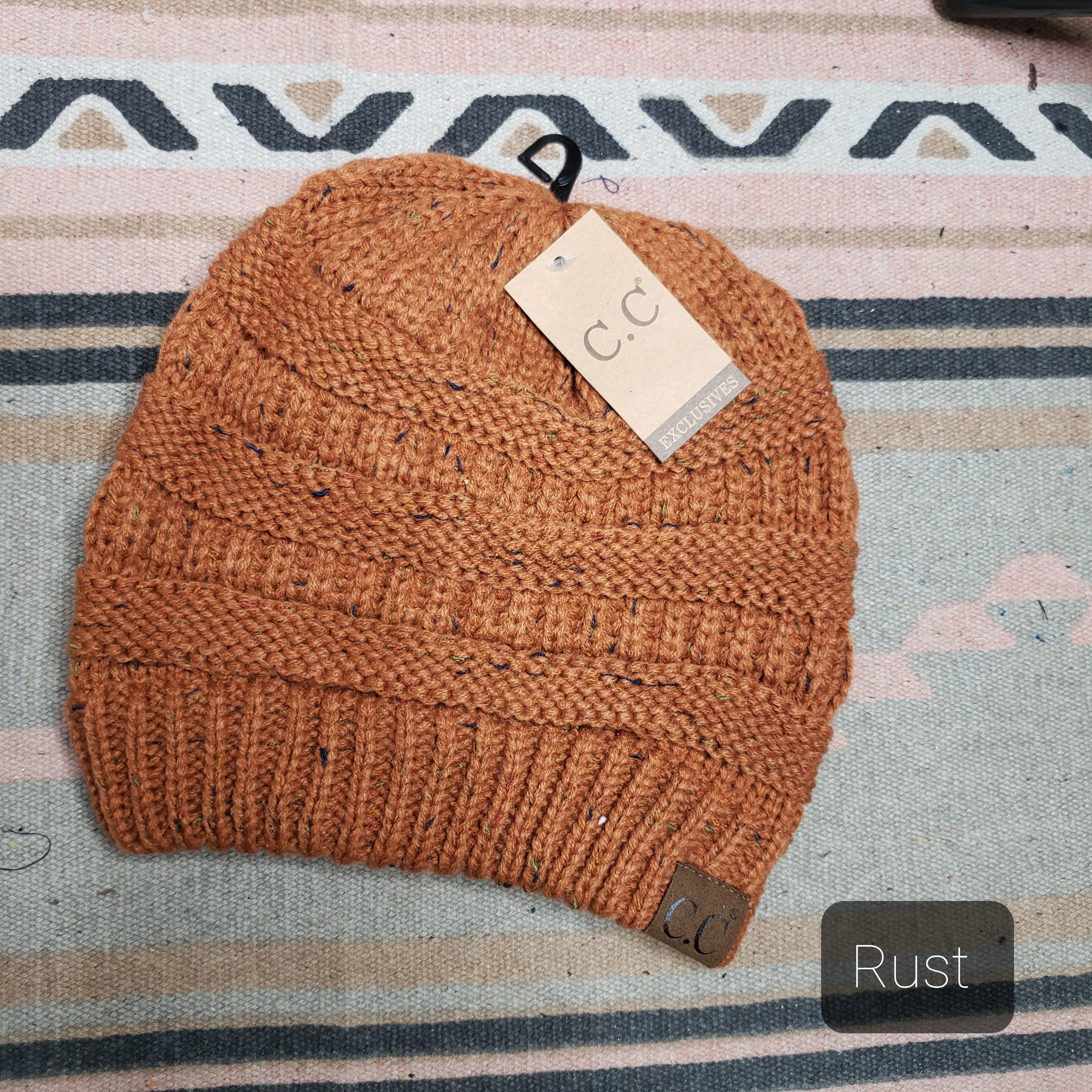 CC Cable Knit Confetti Beanie