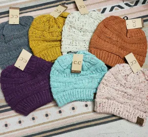 CC Cable Knit Confetti Beanie