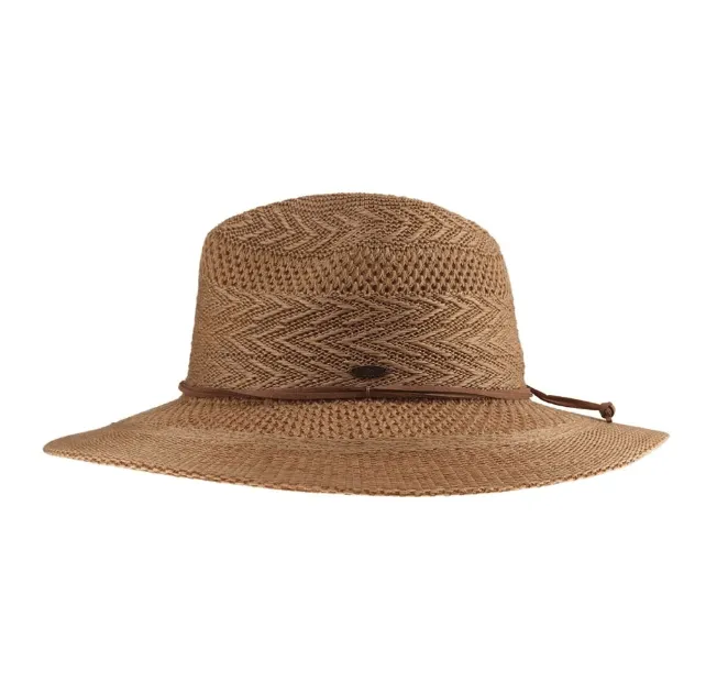 C.C Knit Multi-Pattern Panama Hat w/Suede Cord