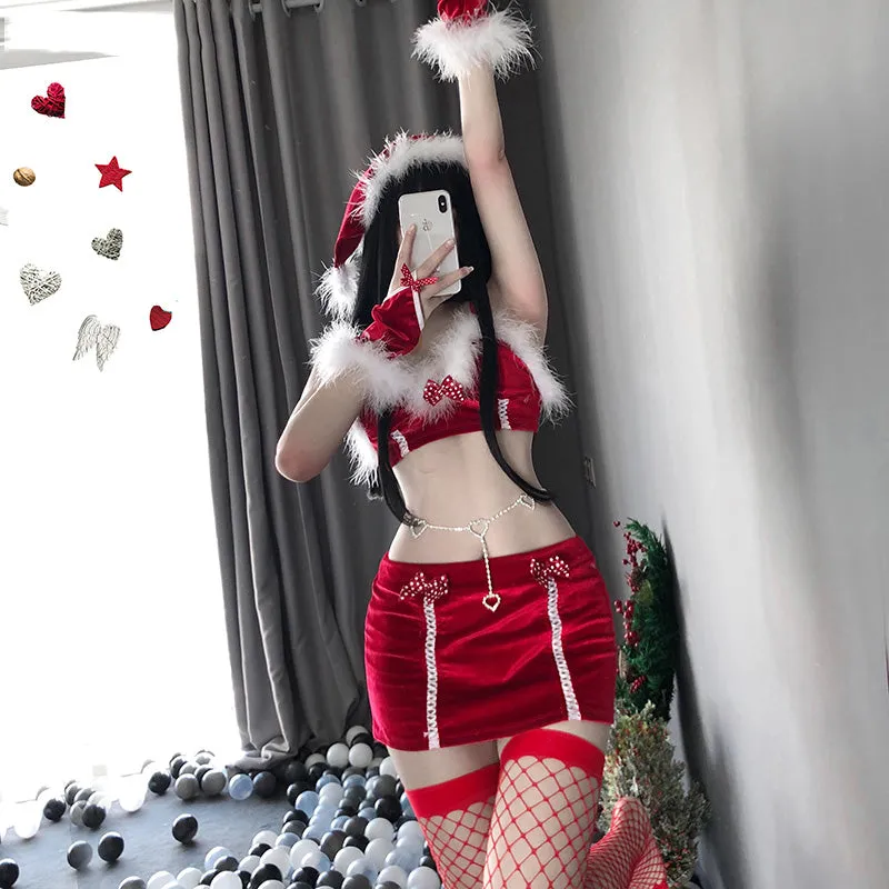 Christmas sweetheart suit red maid outfit UB3524