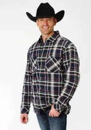CL03-097-0117-1686-L-Asst'd Mens Reversible Quilted Flannel Jacket