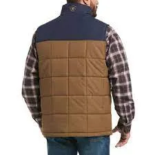 CL10037545-L-Cub/Nvy Mens Ariat Insulated Vest Color Block "Crius"