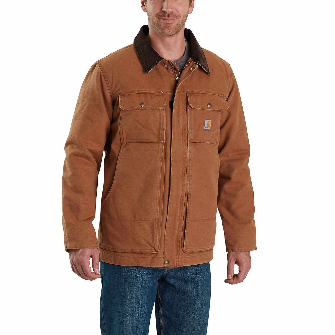 CL103283-L-Brown Carhartt Jacket Full Swing Traditional