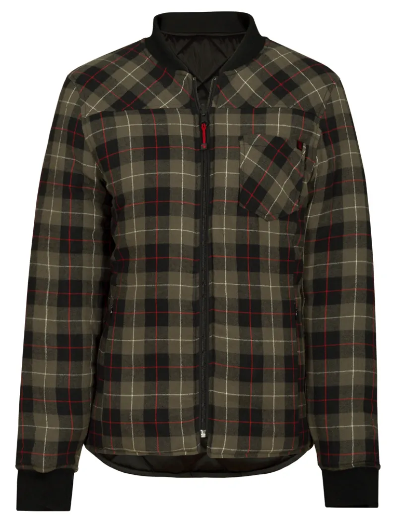 CLPF485 Jacket Ladies Padded Plaid Cuffs - Reversible