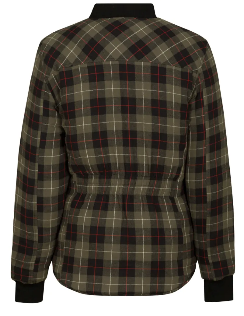 CLPF485 Jacket Ladies Padded Plaid Cuffs - Reversible