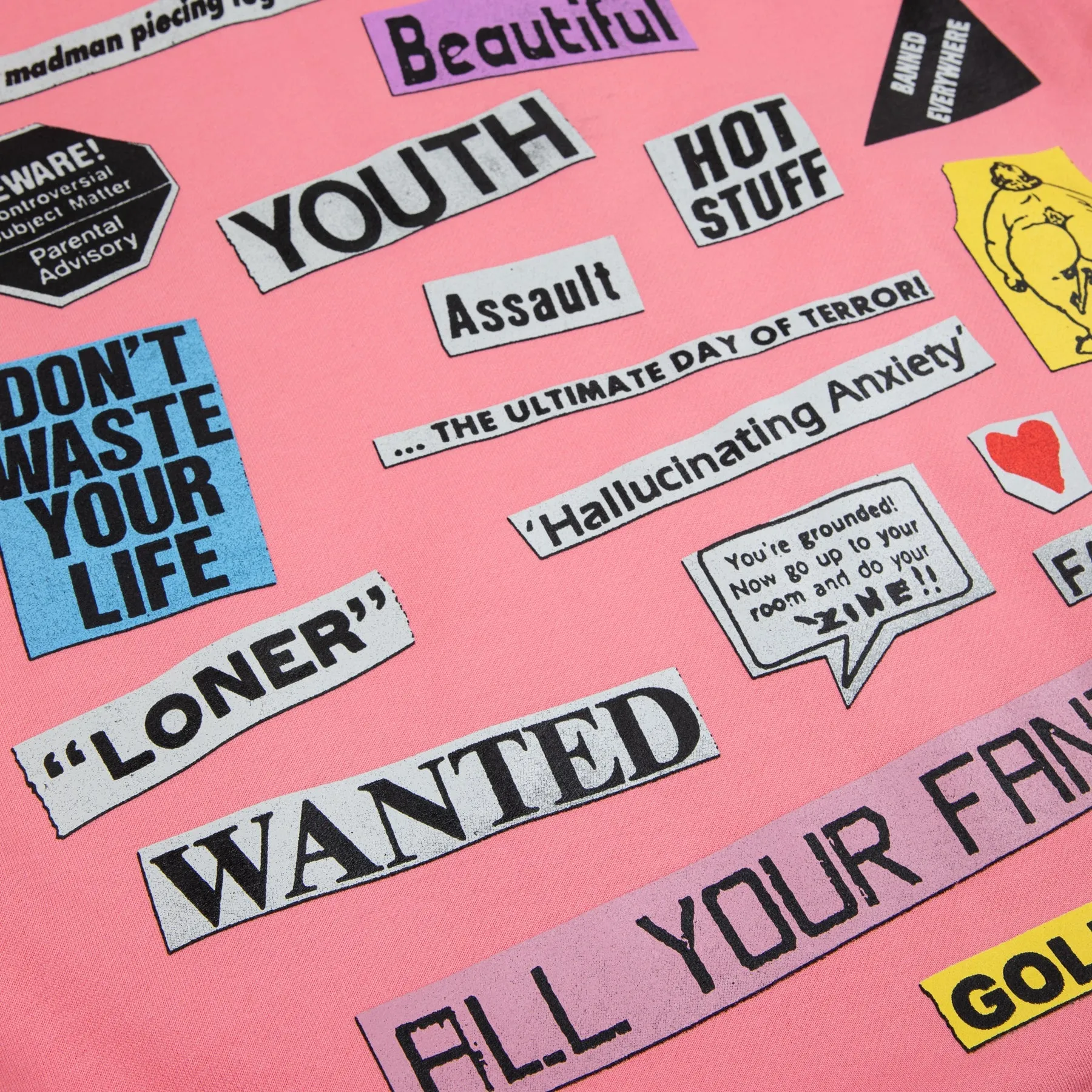 COLLAGE ZIP UP HOODIE by GOLF WANG