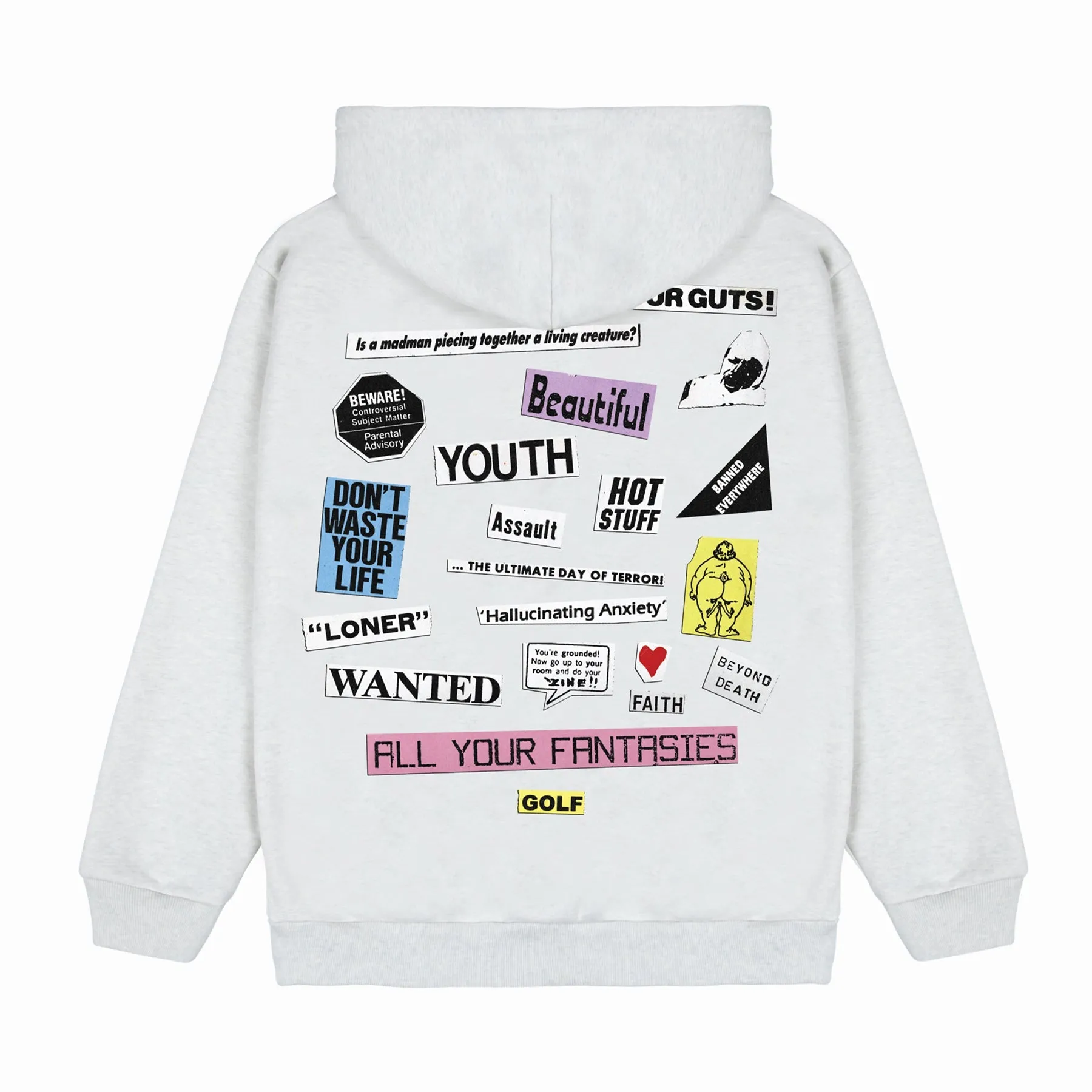 COLLAGE ZIP UP HOODIE by GOLF WANG