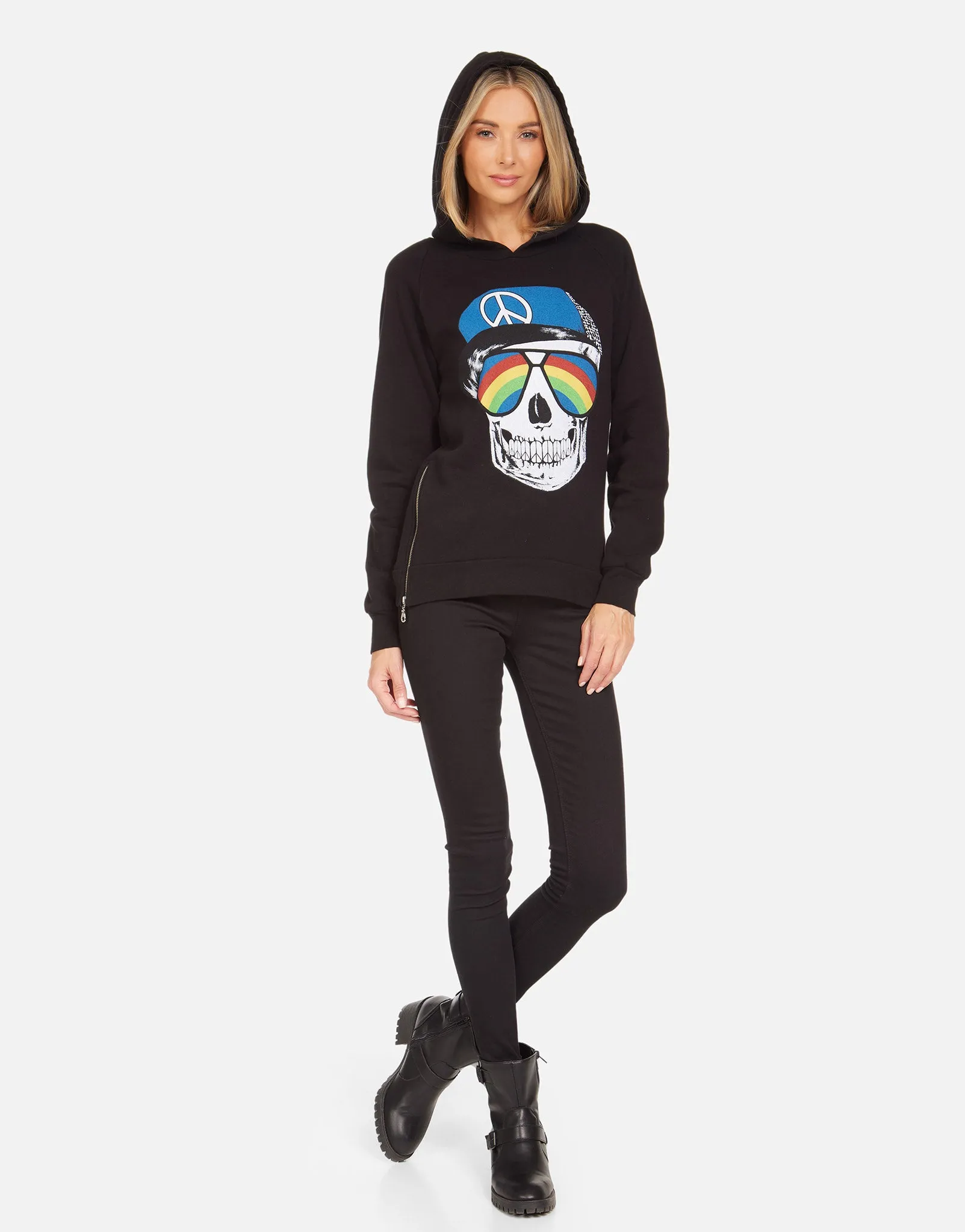 Corbin Rainbow Peace Skull