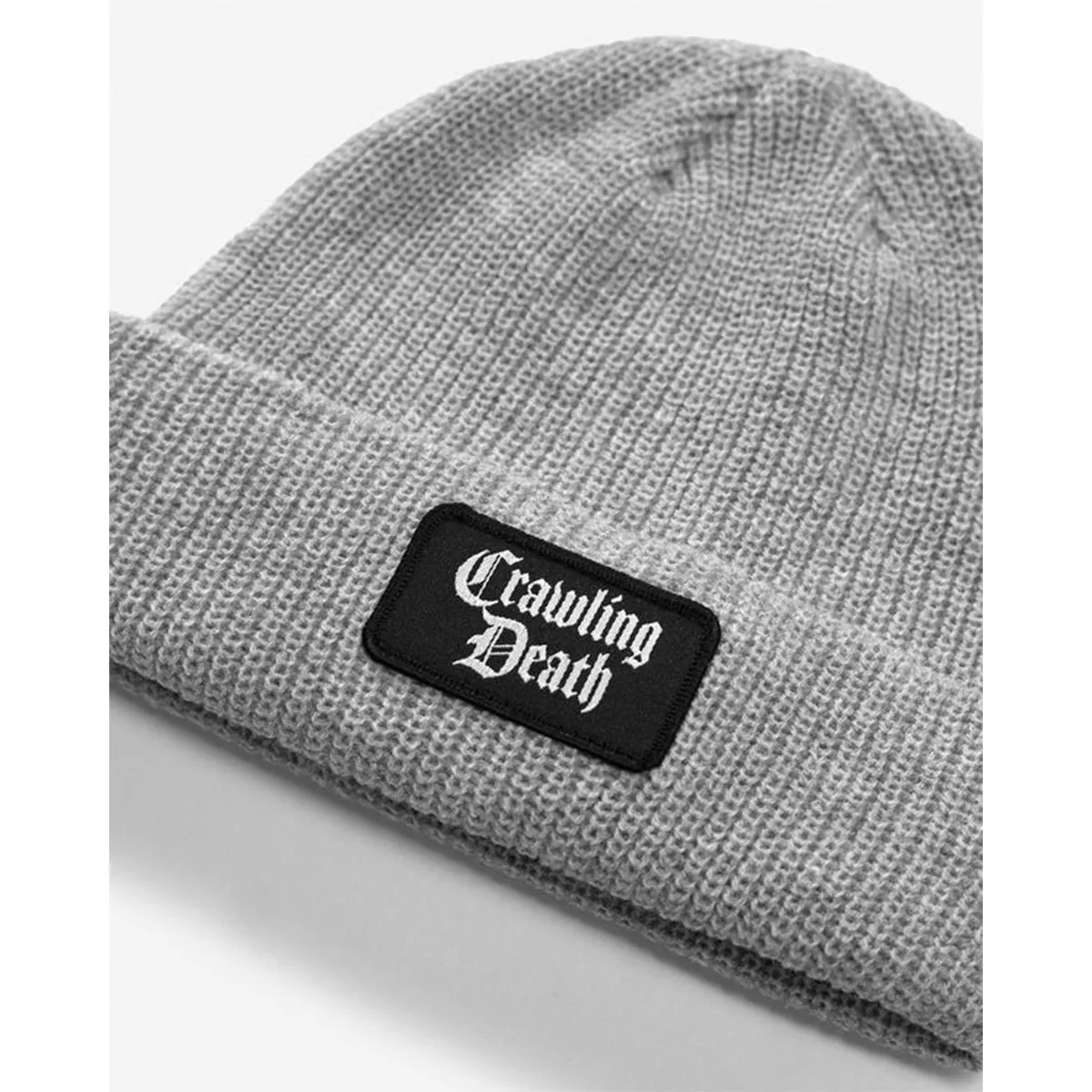 Crawling Death - Mini Patch Knit Beanie Grey