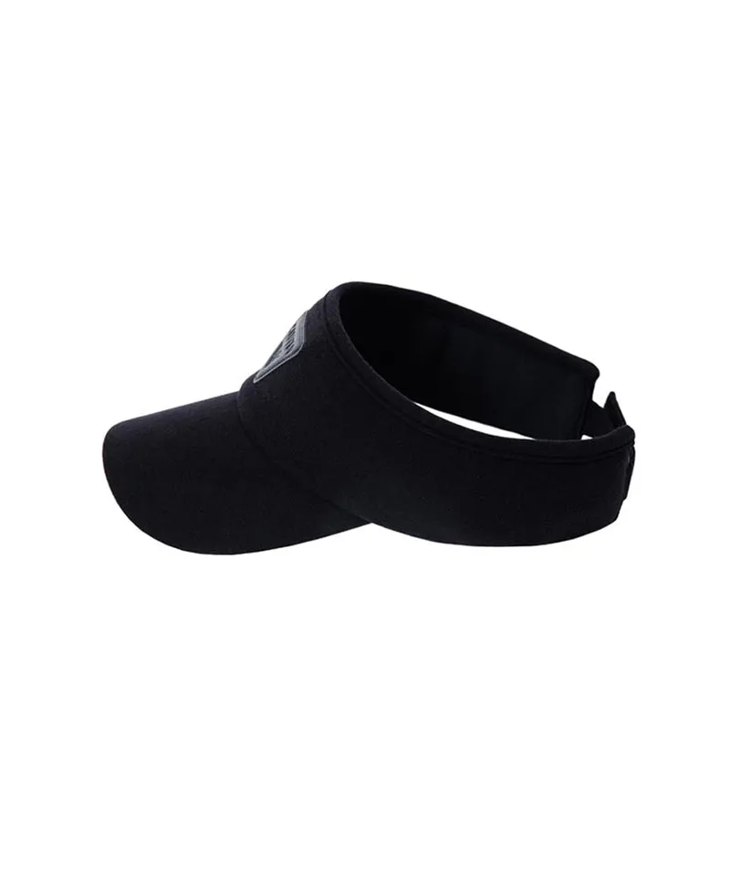 CREVE NINE: Ear-Shaped Fur Visor - Black