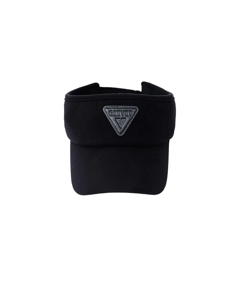 CREVE NINE: Ear-Shaped Fur Visor - Black