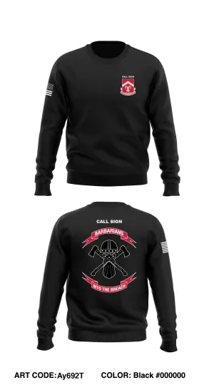 CUSTOM - B Co, 40th BEB, 2ABCT Core Men's Crewneck Performance Sweatshirt - Ay692T