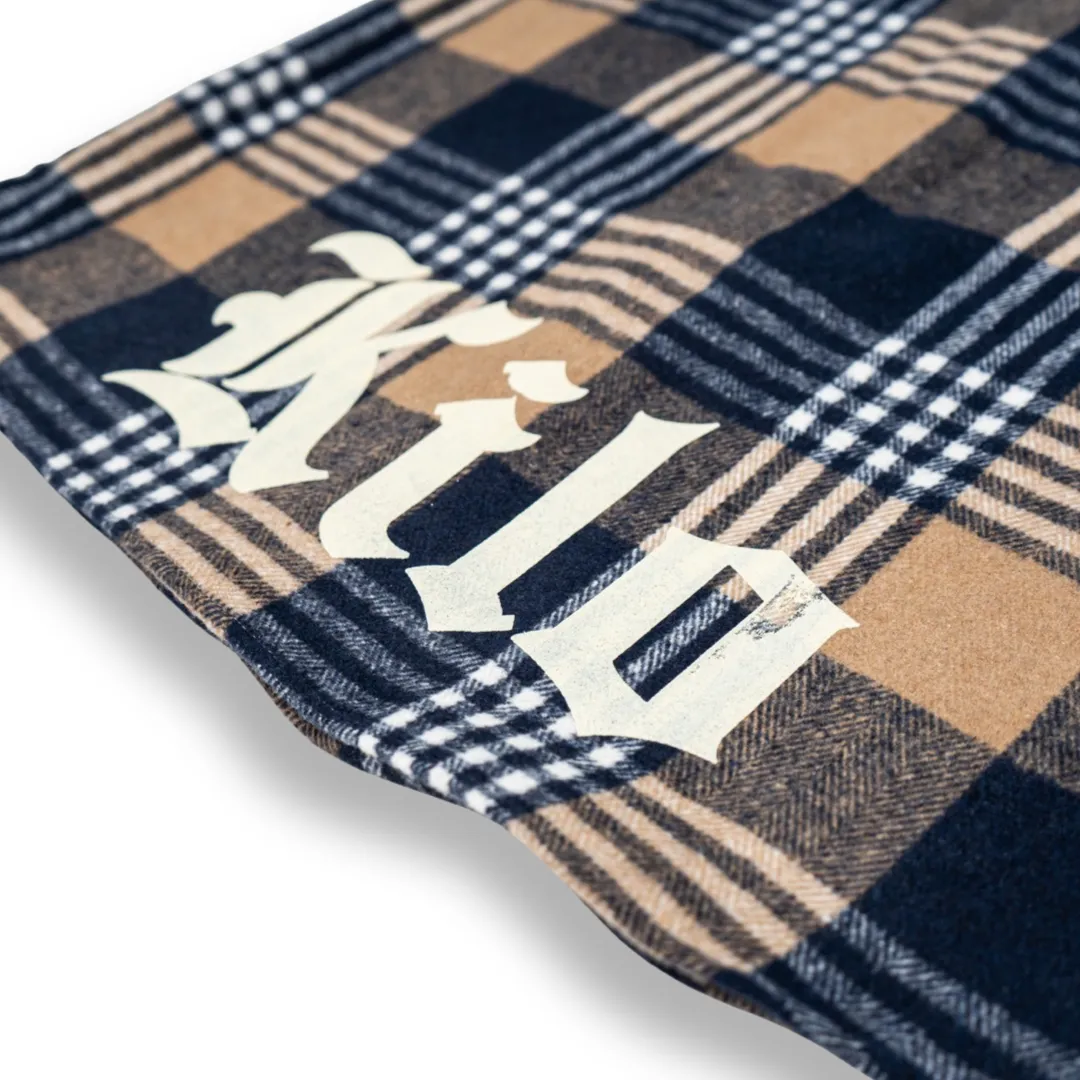 Cutoff Flannel (Tan & Navy)