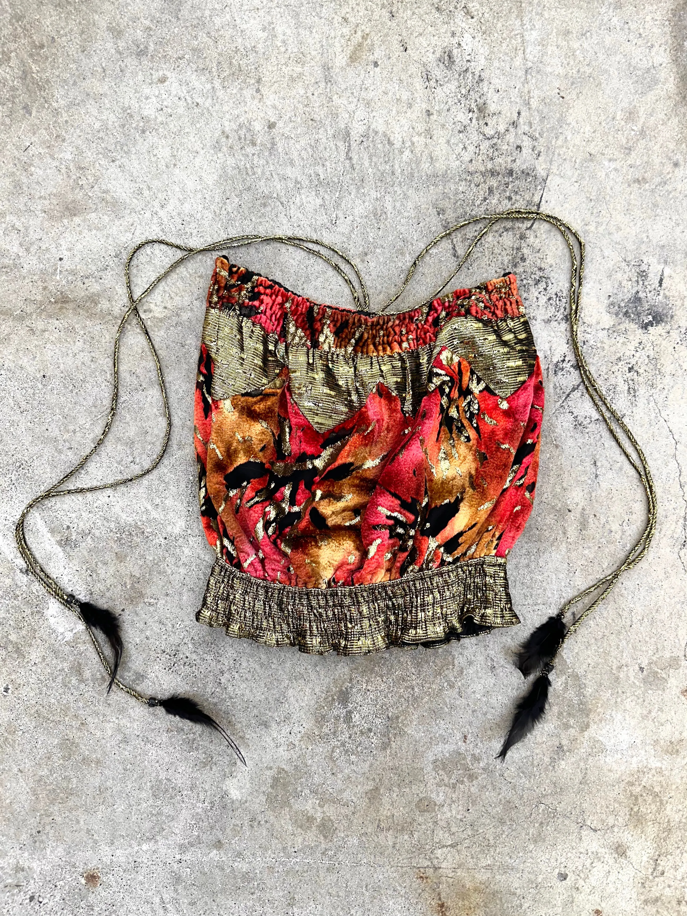 Diane Freis Silk Velvet Lurex Skirt Set