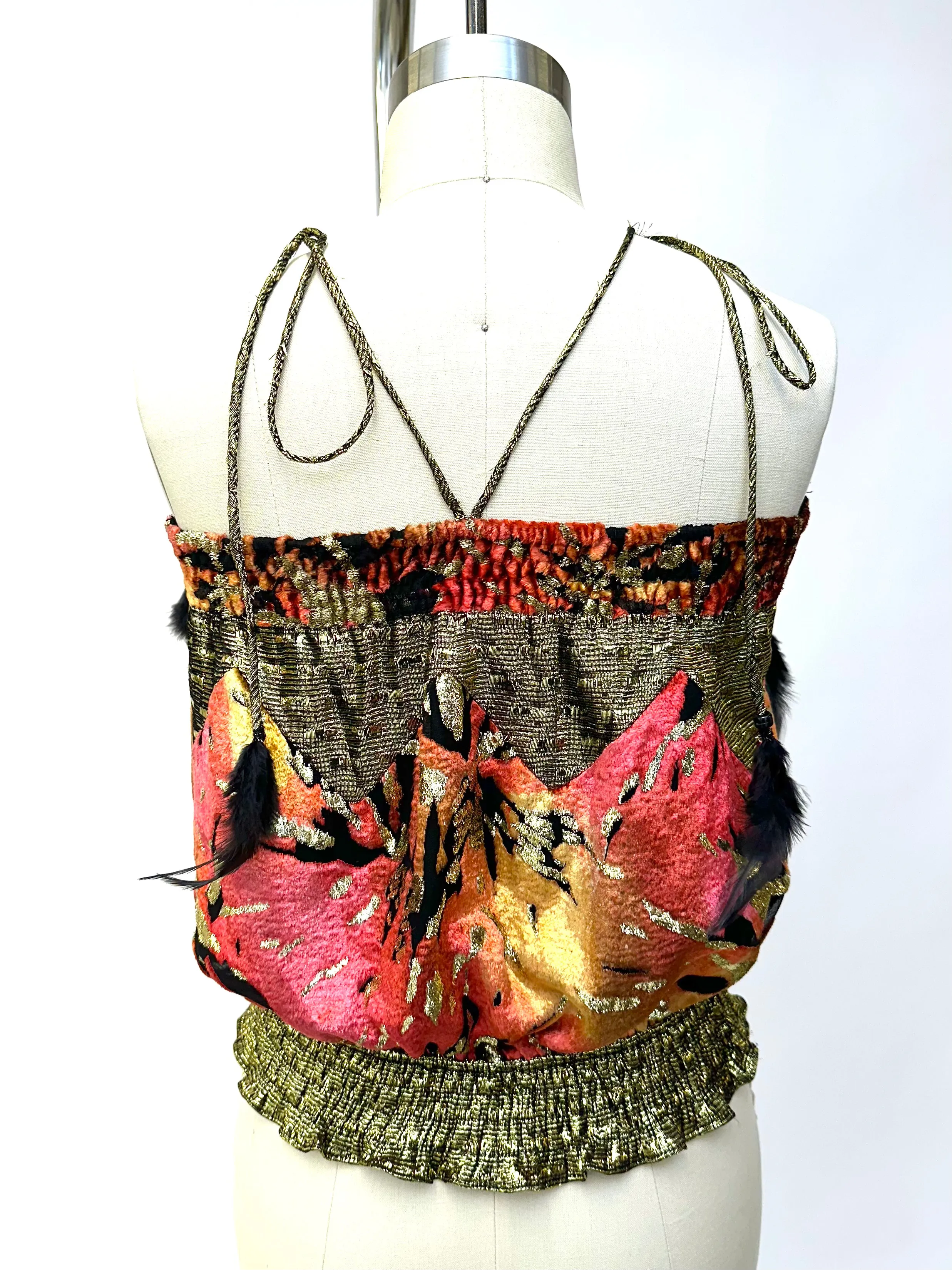 Diane Freis Silk Velvet Lurex Skirt Set