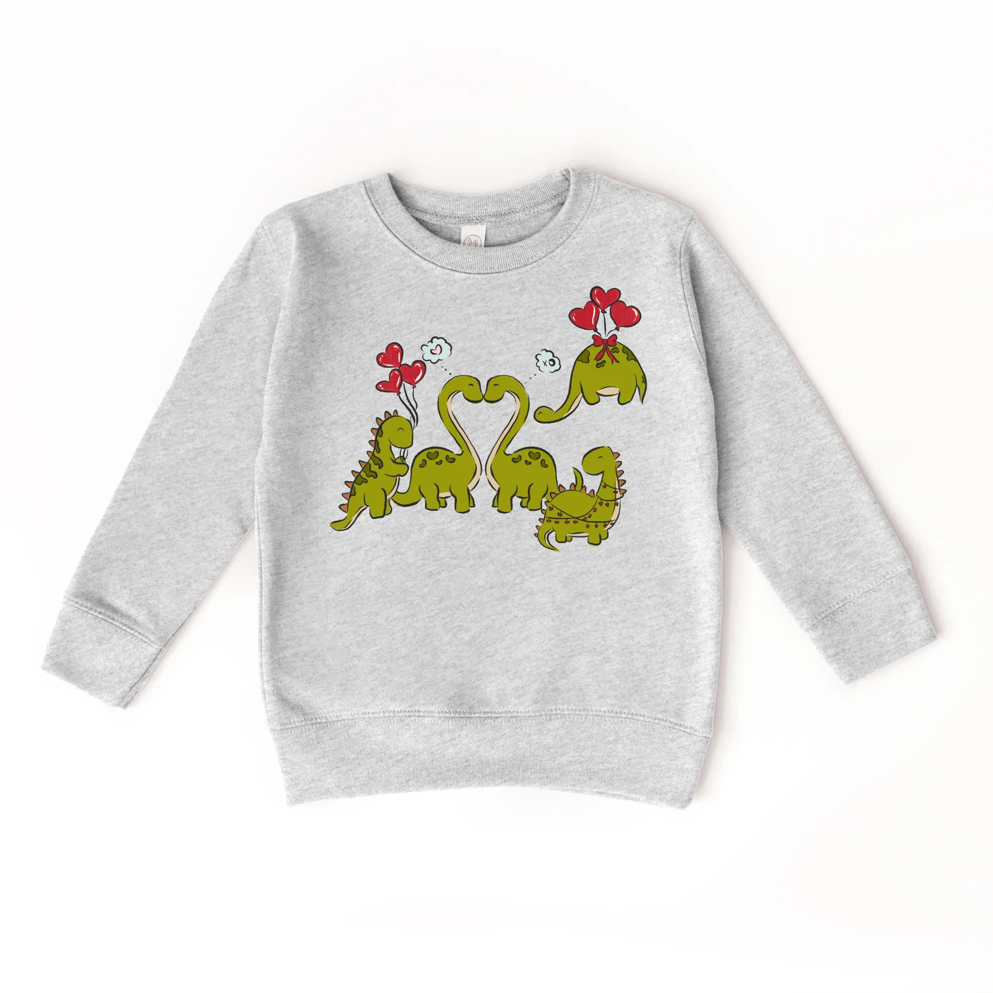 Dino Love Dinosaur Valentine Day Kids Sweatshirt