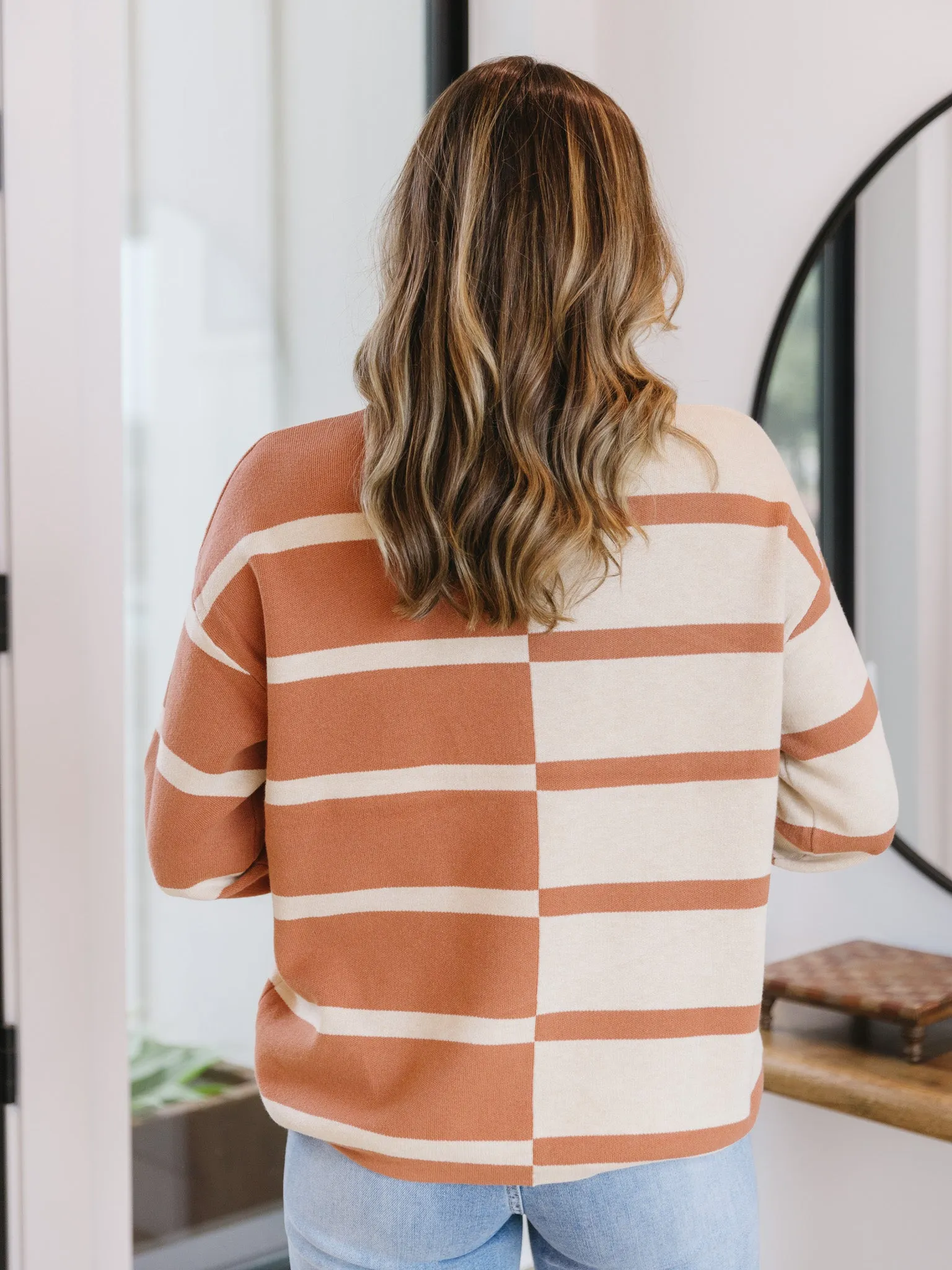 Divided Lines Split Sweater