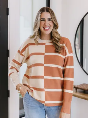 Divided Lines Split Sweater