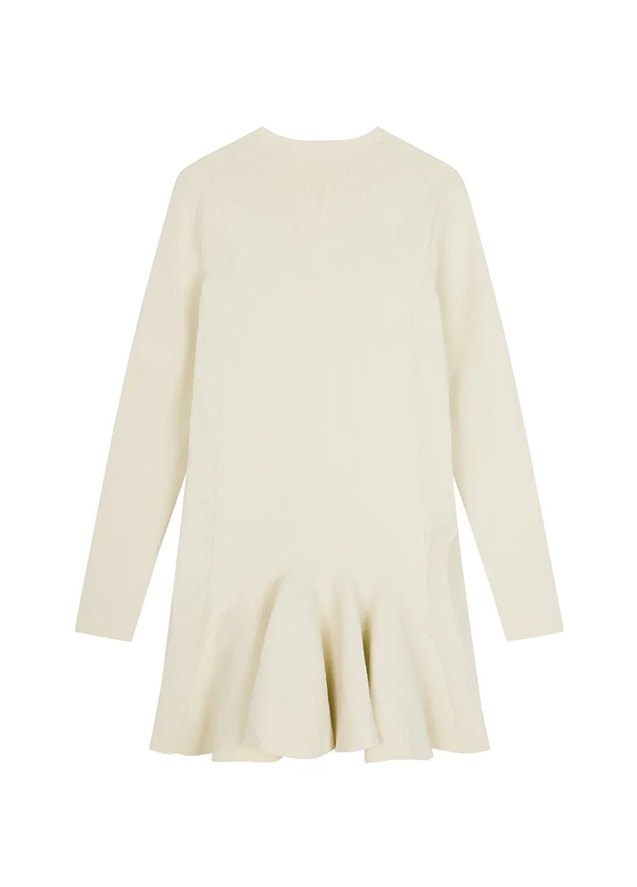 Dress / JNBY V-neck Nylon Sweater Dress