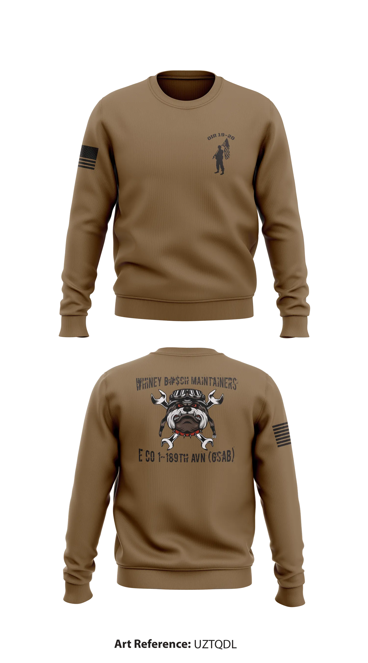 E Co 1-189th ANN (GSAB) Store 1 Core Men's Crewneck Performance Sweatshirt - uZtQdL