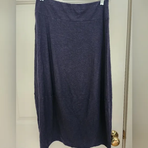 Eileen Fisher Navy Blue Women Maxi Skirt Size XS hemp&amp;organic Cotton NWT Classic