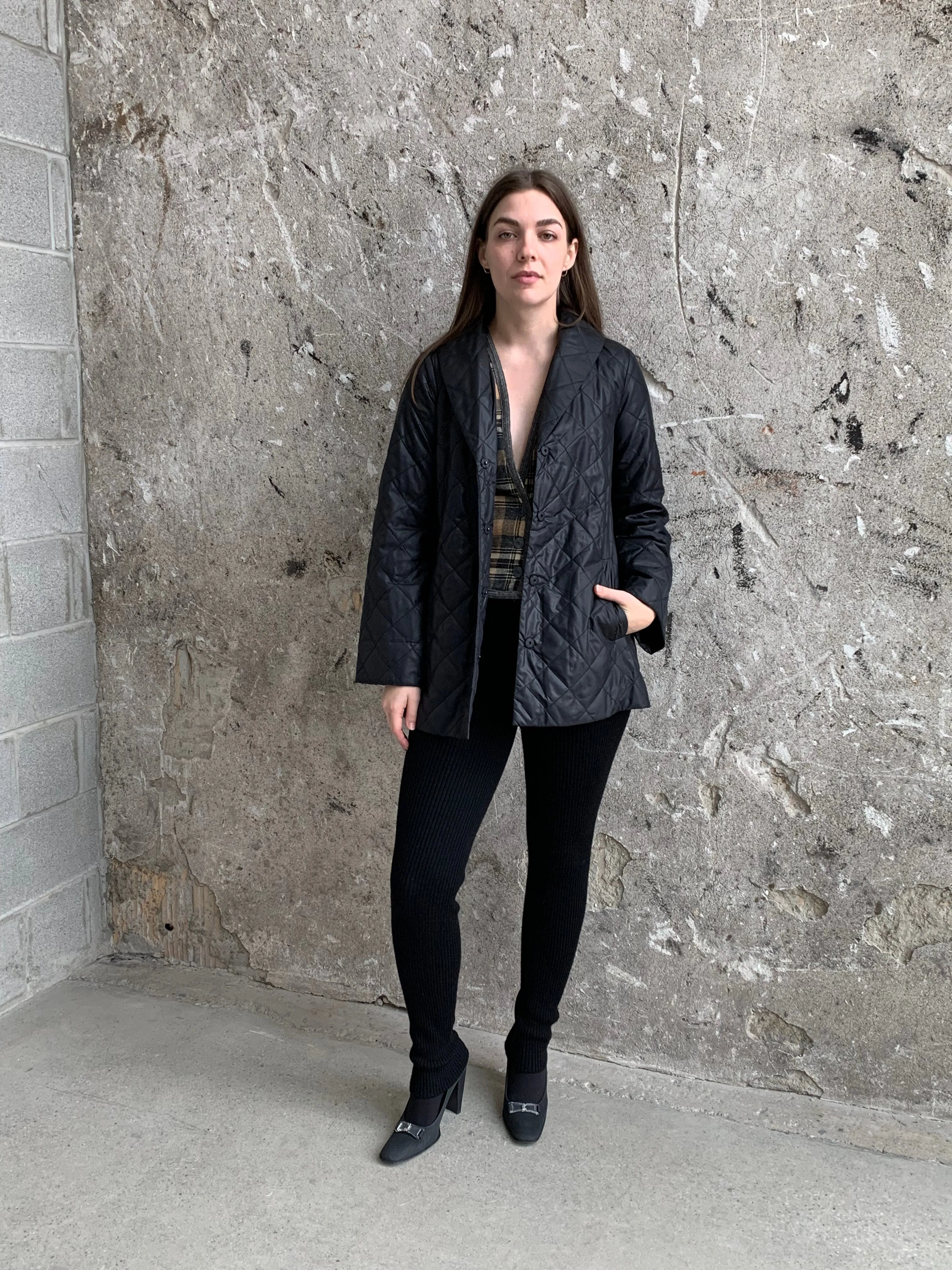 Eileen Fisher quilted puffer coat