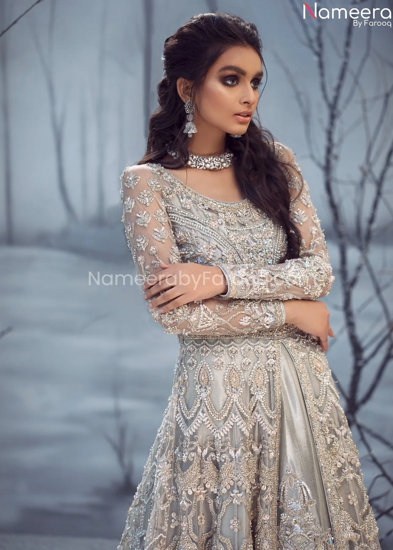 Elegant Pakistani Long Tail Maxi for Walima 2021 #BB215