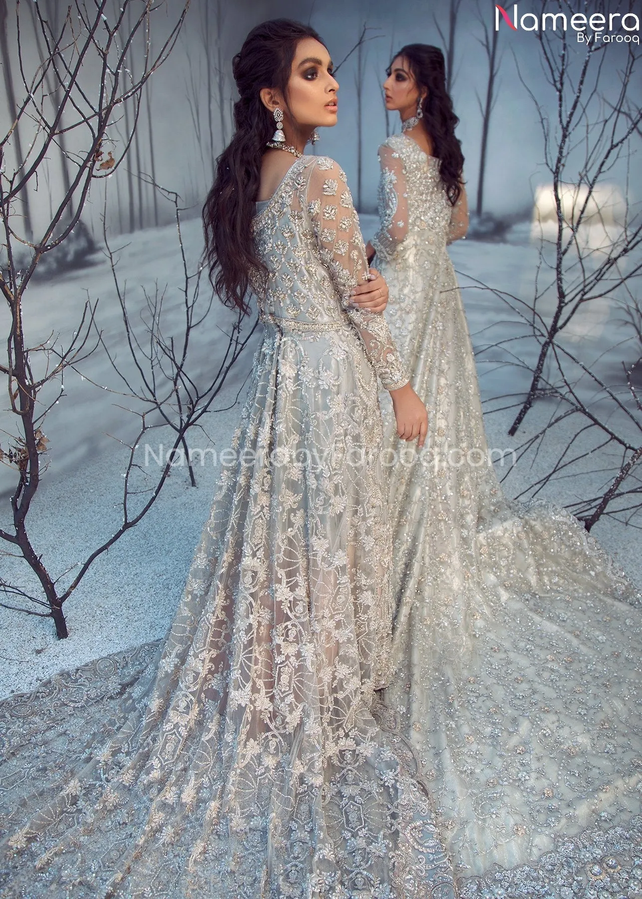 Elegant Pakistani Long Tail Maxi for Walima 2021 #BB215