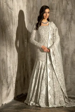 Elegant Pakistani Wedding Maxi and Dupatta Dress #BS872