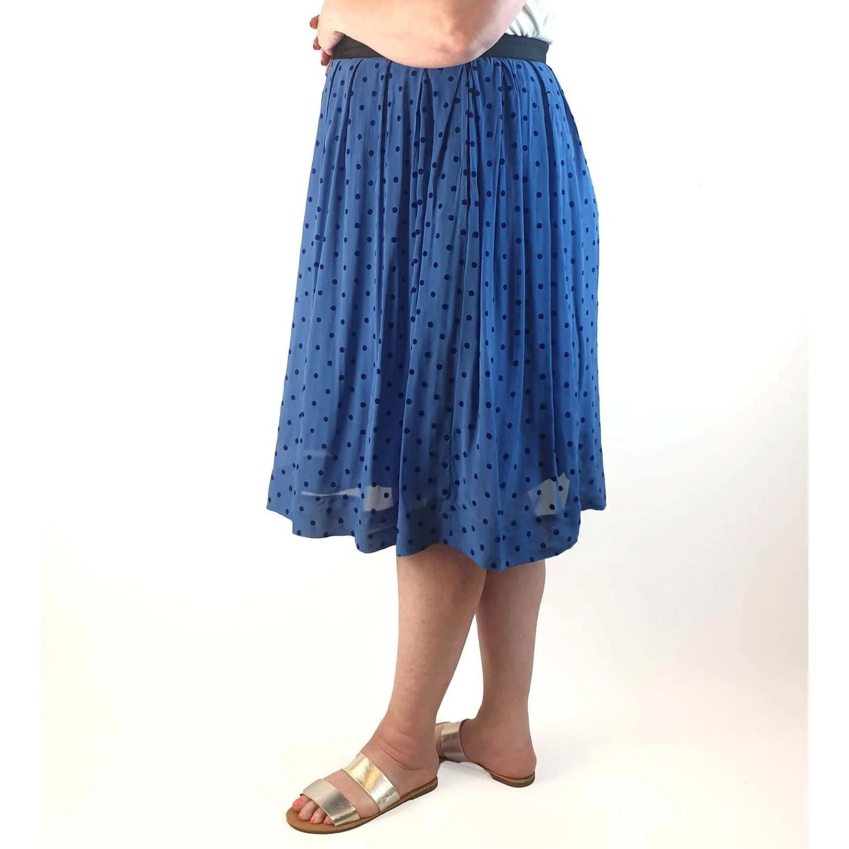 Emily and Fin blue polka dot skirt size XXL