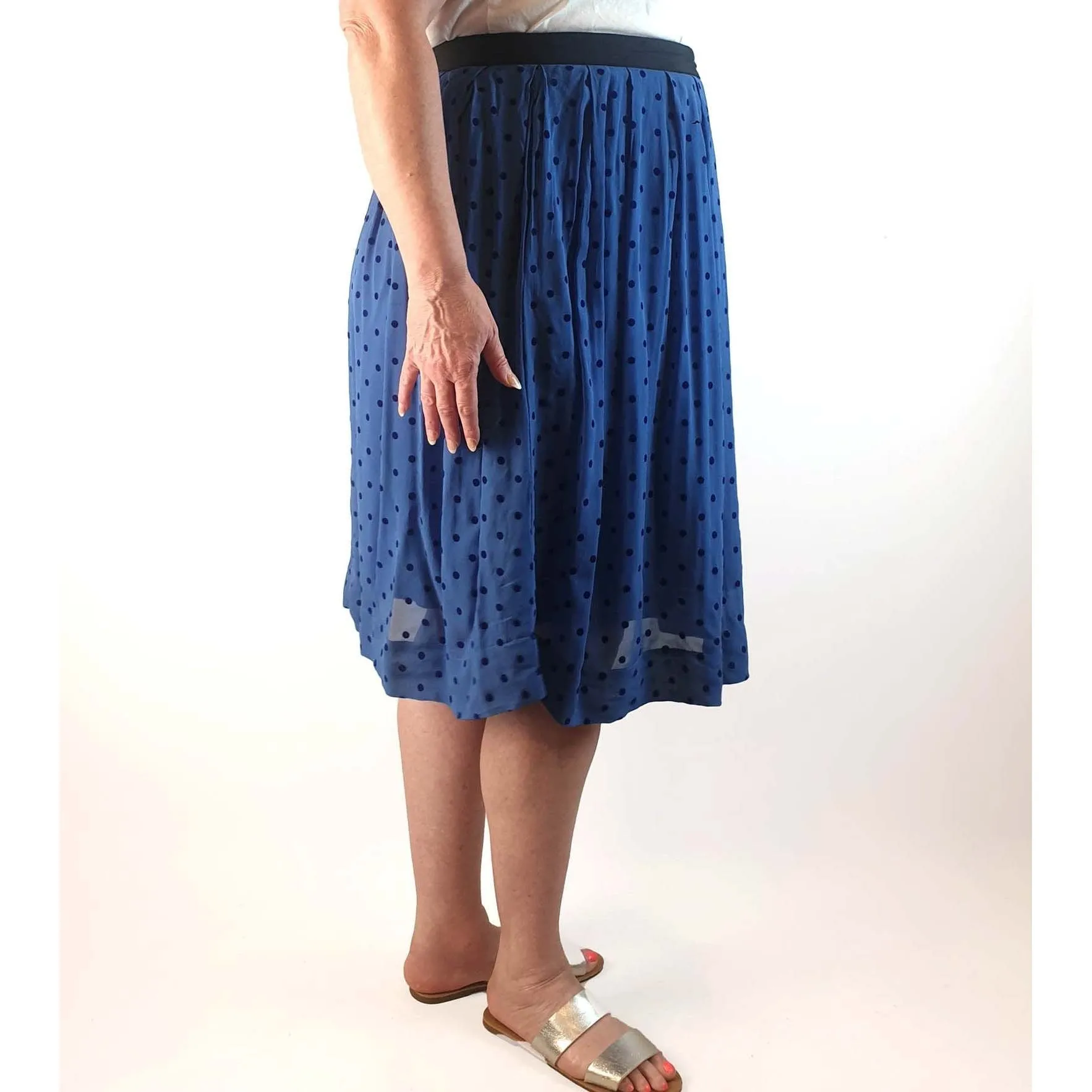 Emily and Fin blue polka dot skirt size XXL