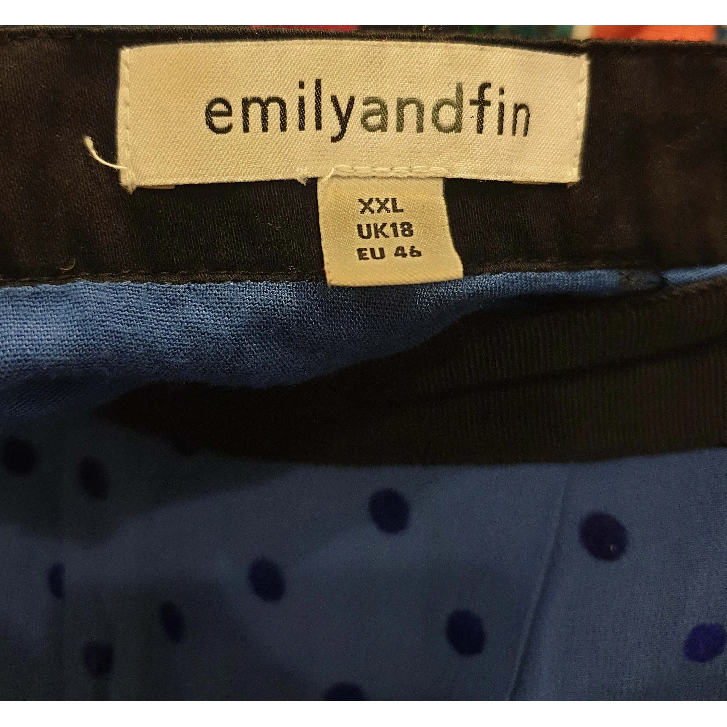 Emily and Fin blue polka dot skirt size XXL