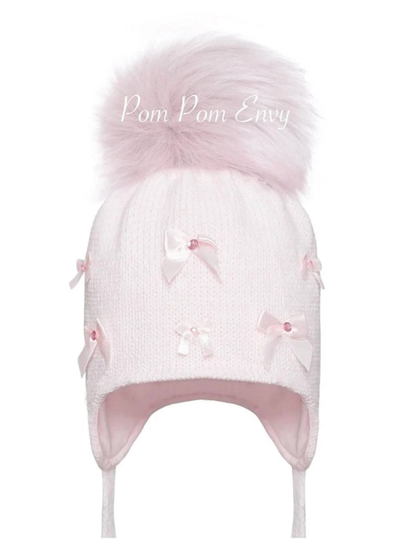 Fairy Bow Pom Pom Hat - 2 Colours