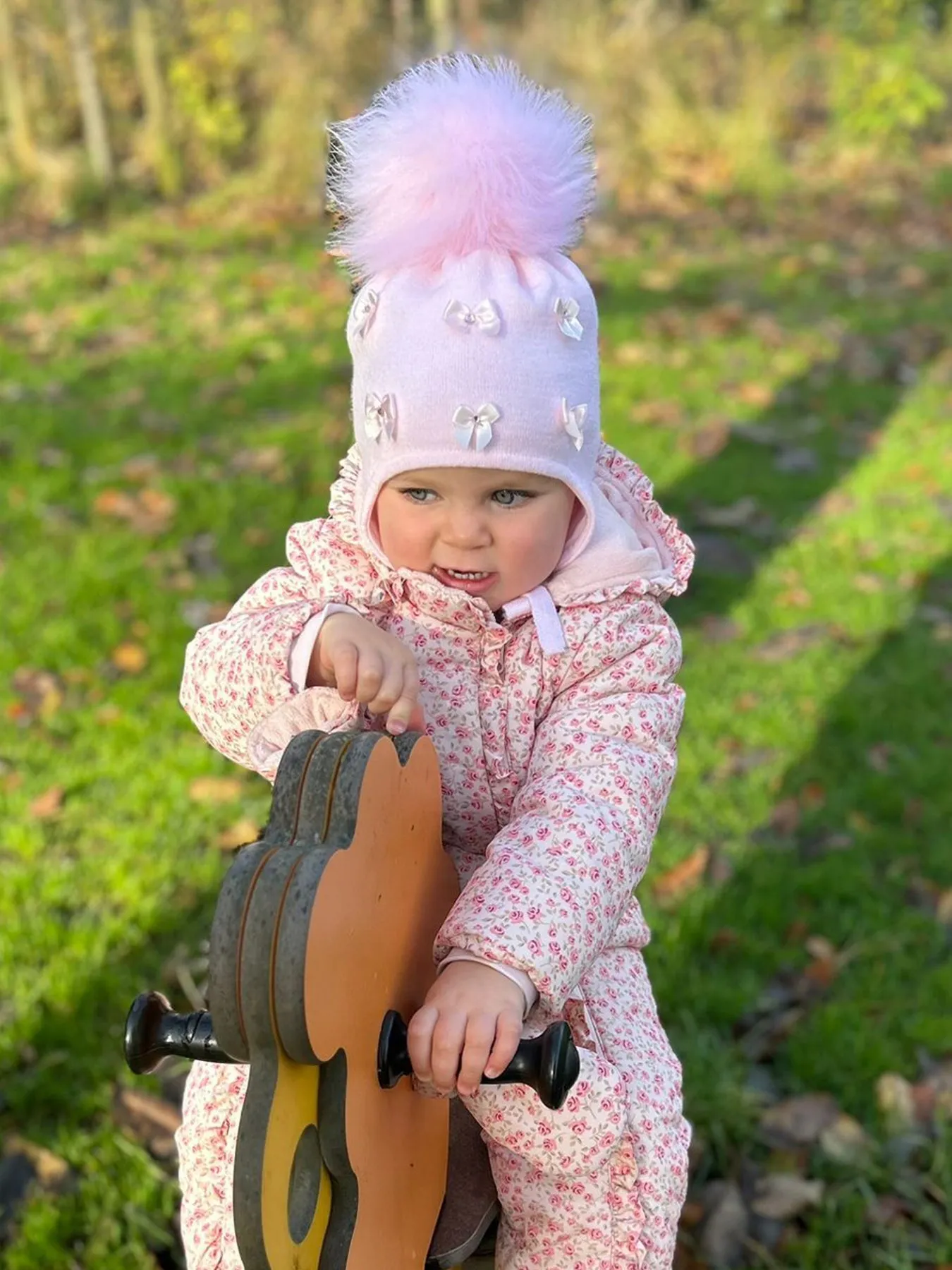 Fairy Bow Pom Pom Hat - 2 Colours