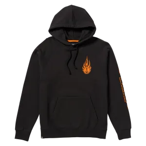 Fin Flame Pullover Hoodie - Black
