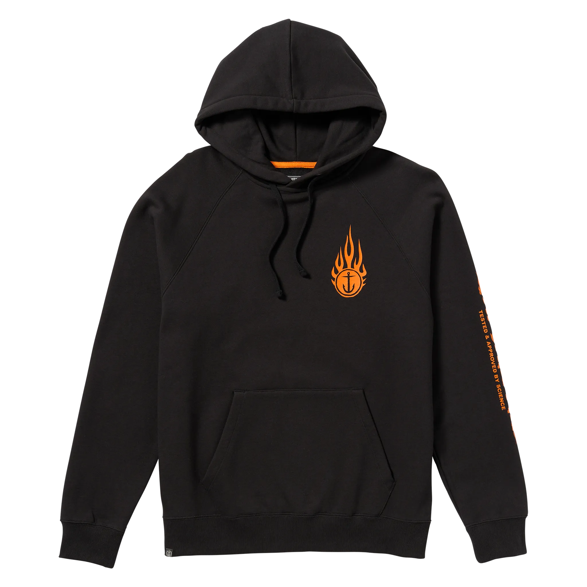 Fin Flame Pullover Hoodie - Black