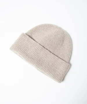 FINAL SALE: Cashmere Silk Blend Knit Watch Cap - Beige