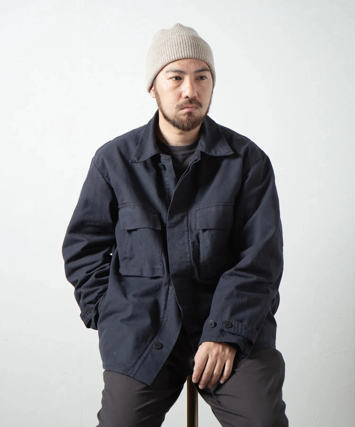 FINAL SALE: Cashmere Silk Blend Knit Watch Cap - Beige