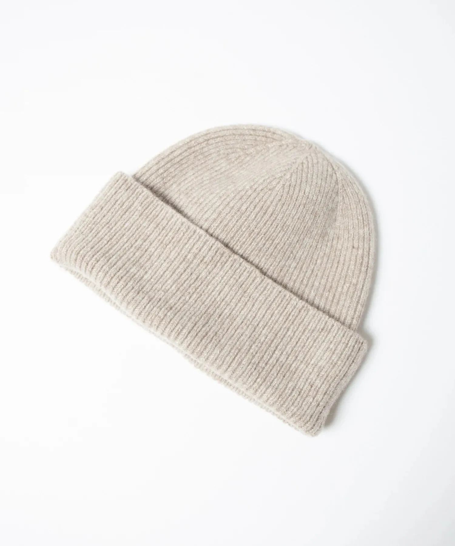 FINAL SALE: Cashmere Silk Blend Knit Watch Cap - Beige