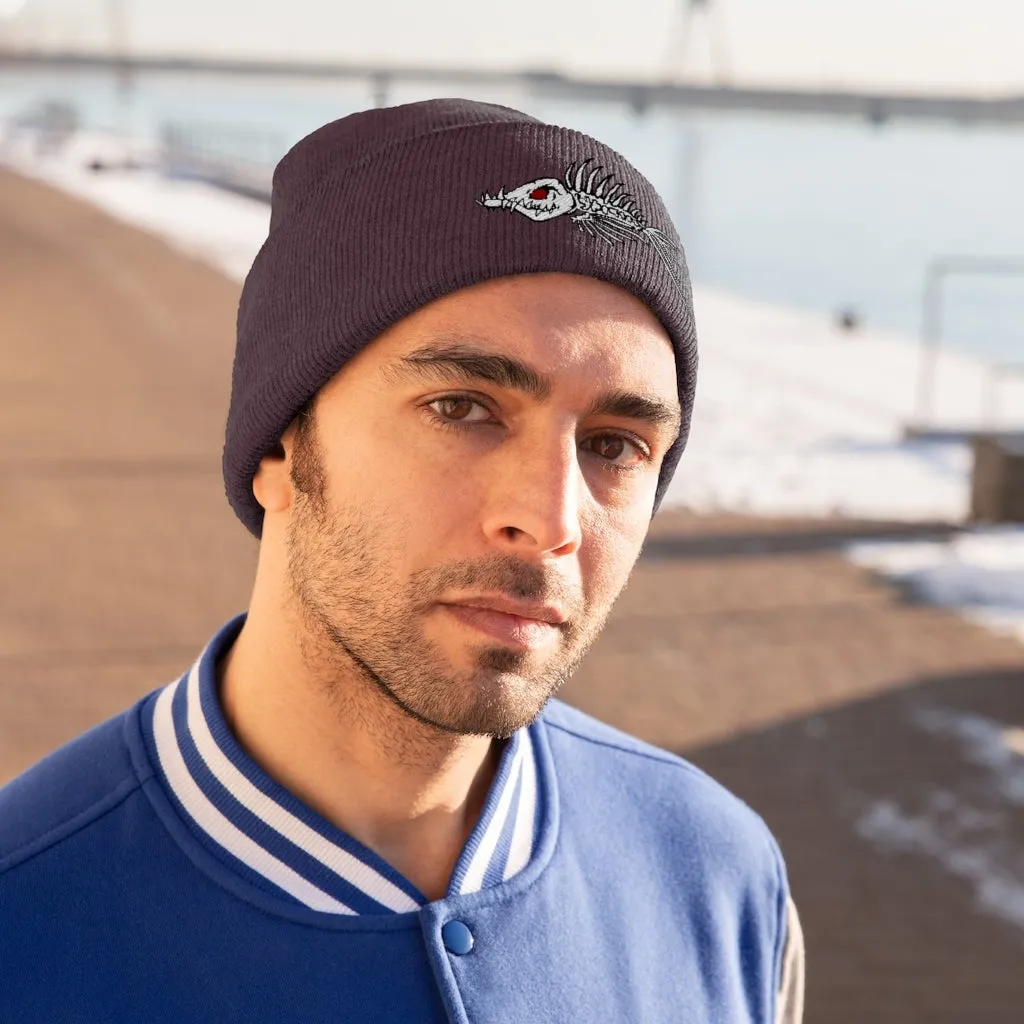 Fish Bone Knit Beanie - Printify