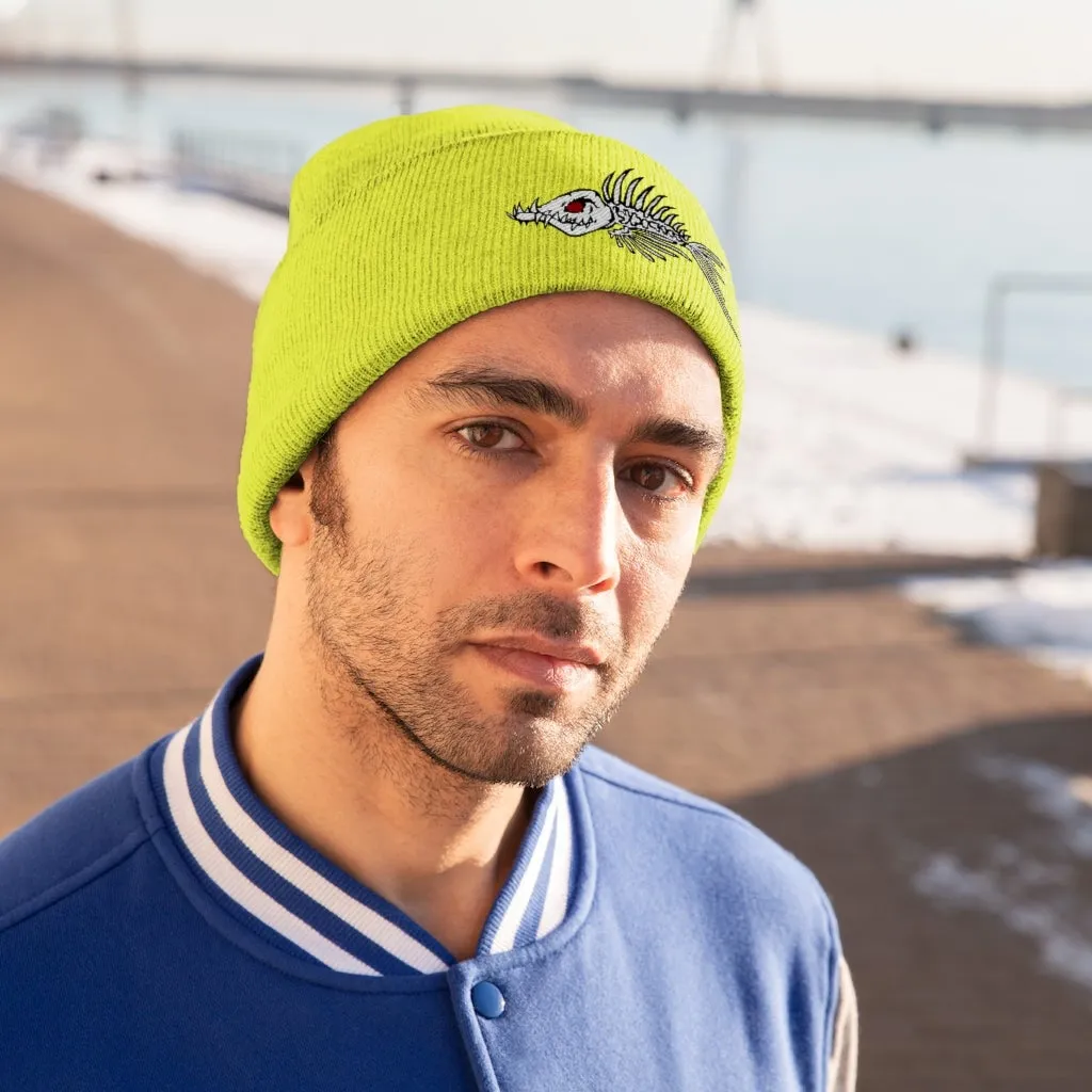 Fish Bone Knit Beanie - Printify