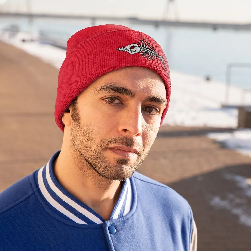 Fish Bone Knit Beanie - Printify