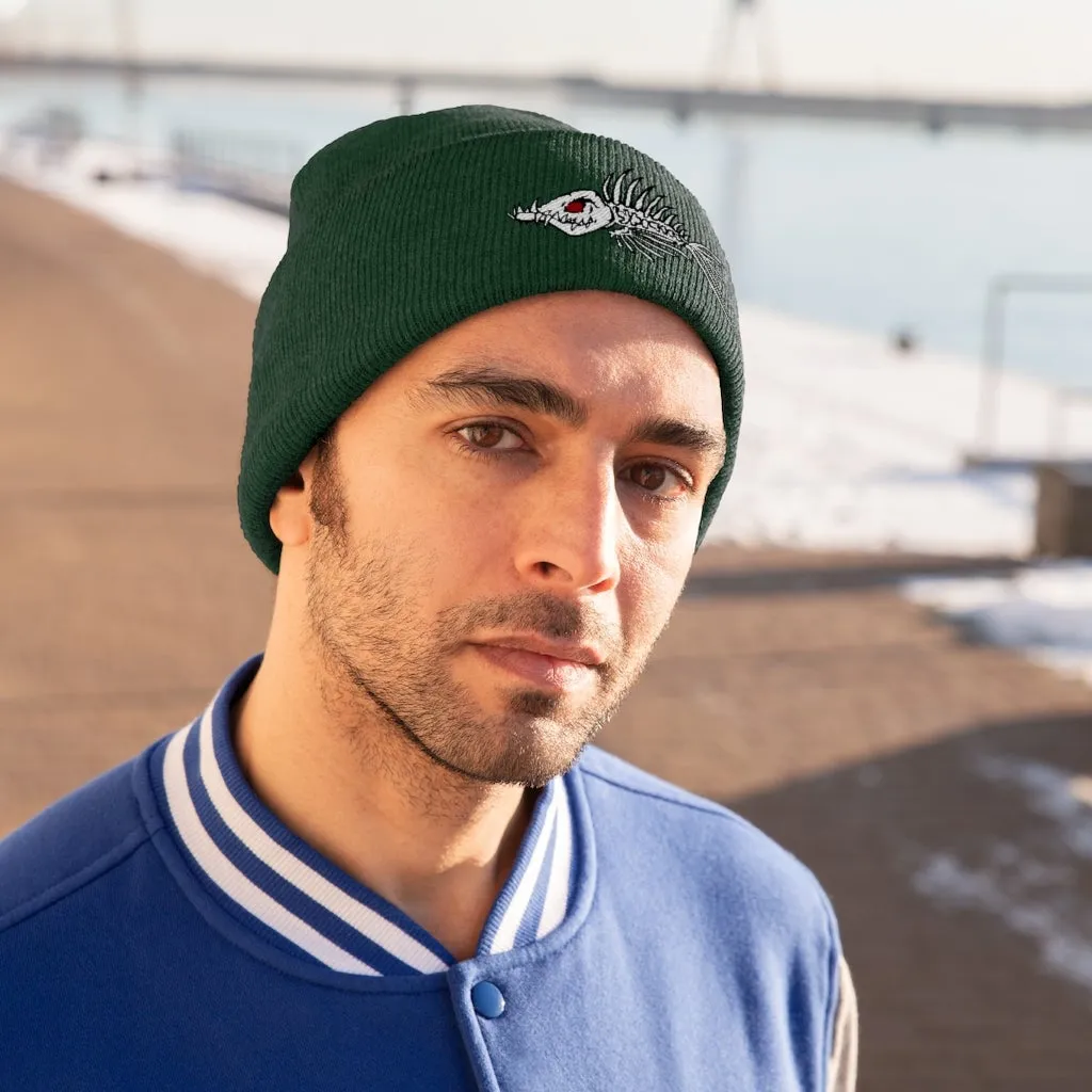 Fish Bone Knit Beanie - Printify