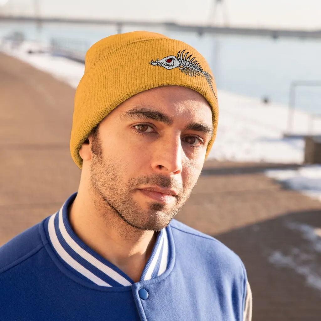 Fish Bone Knit Beanie - Printify