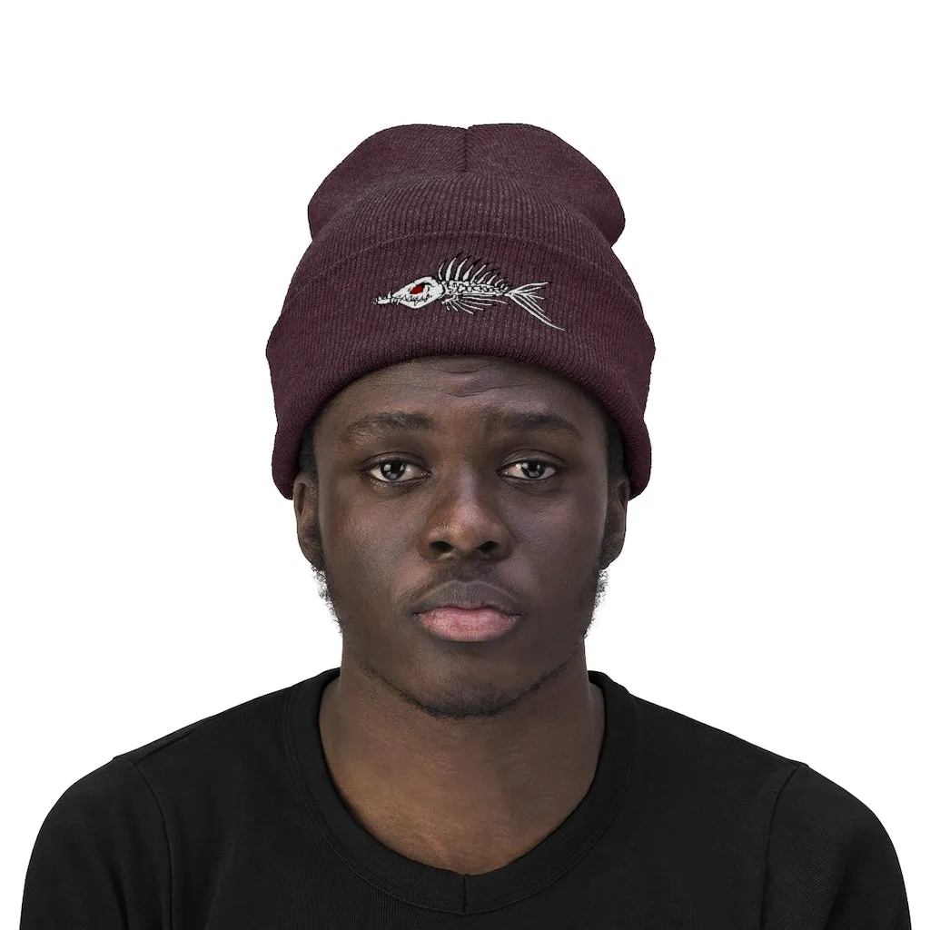 Fish Bone Knit Beanie - Printify