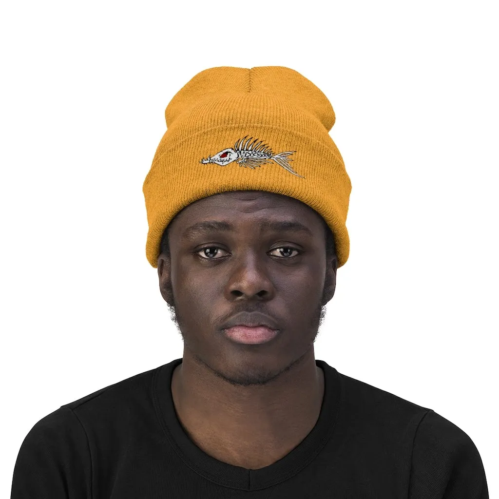 Fish Bone Knit Beanie - Printify