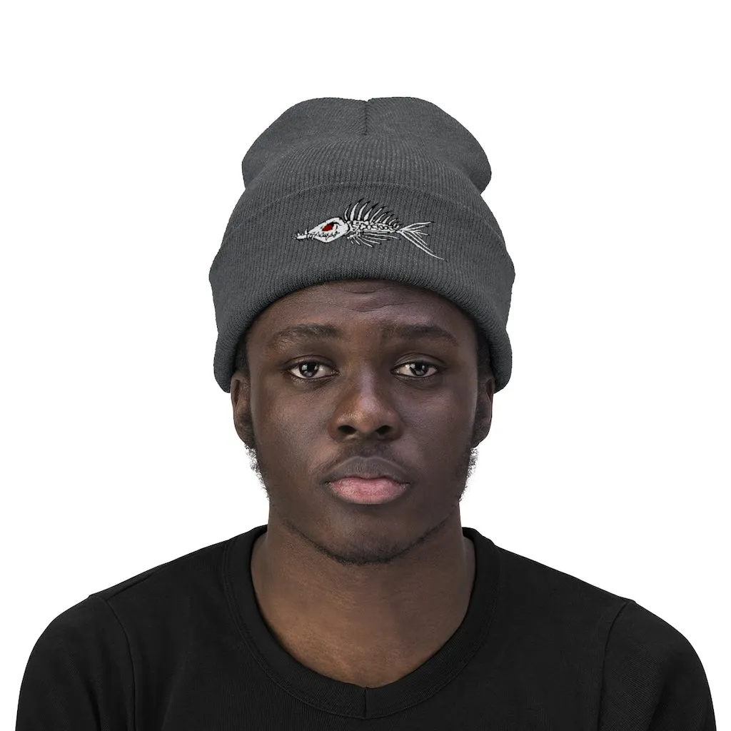 Fish Bone Knit Beanie - Printify
