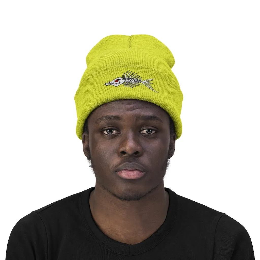 Fish Bone Knit Beanie - Printify