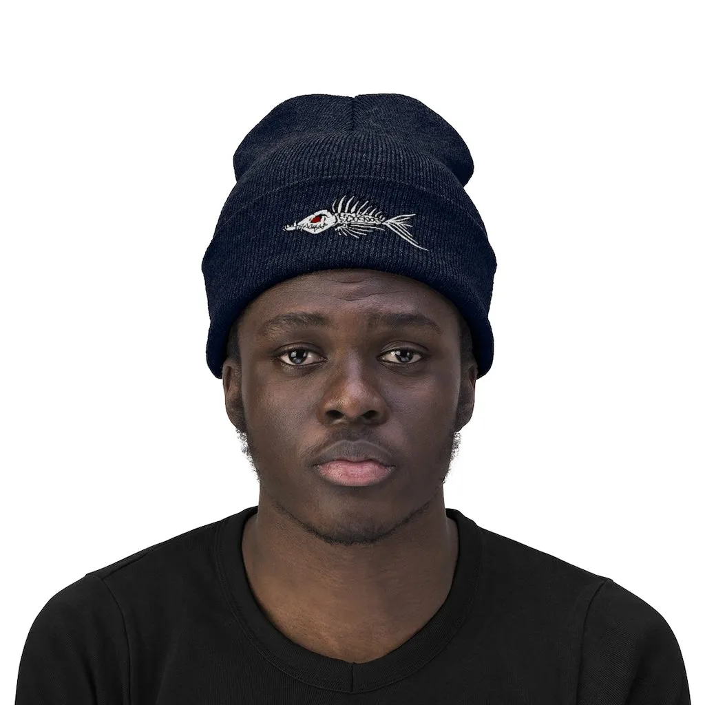 Fish Bone Knit Beanie - Printify